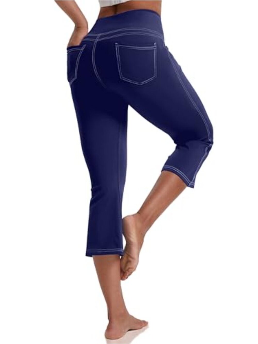 Women's Capri Leggings Yoga Pants High Waisted 4 Pockets Buttery Soft